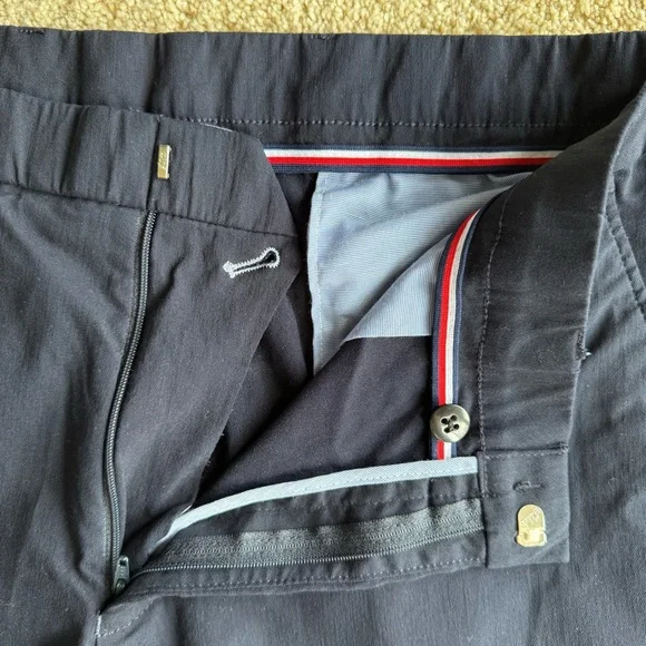 Tommy Hilfiger Navy Dress Pants Mens 36x32 Flat Front Business Casual - Picture 2 of 7